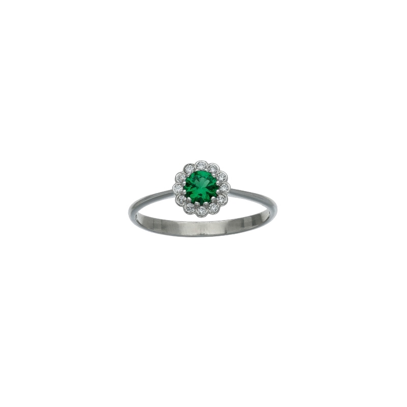 Anello da donna in oro bianco 750 con zirconi colorati, un gioiello di lusso perfetto per un'idea regalo preziosa