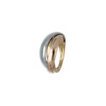 Splendido anello da donna in oro bicolore 750, un gioiello di lusso perfetto per un'occasione speciale.
