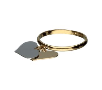 Anello da donna con pendente a forma di cuore, un gioiello di lusso perfetto per un regalo prezioso. (Vista 2)