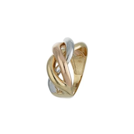 Anello Tre Colori Donna in Oro 750
