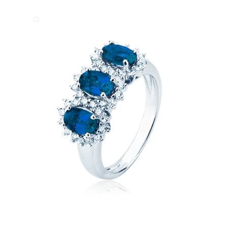 Anello con Zaffiri e Diamanti Davite & Delucchi