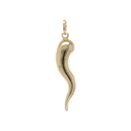 Ciondolo Corno Portafortuna in Oro Giallo 18kt
