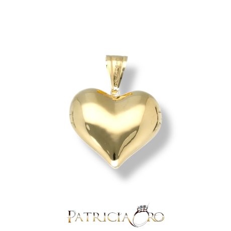 Ciondolo Cuore Bombato in Oro Giallo 18kt