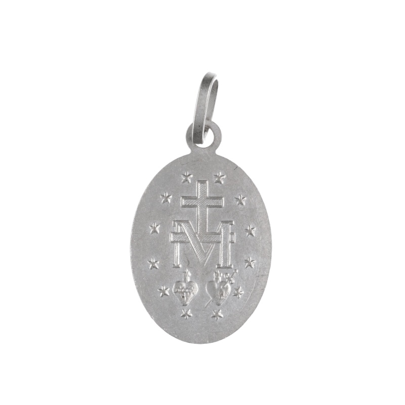 Ciondolo Madonna Immacolata in oro 18k: un gioiello di lusso per un regalo prezioso. (Vista 2)