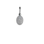 Ciondolo Madonna Immacolata in oro bianco 750: un gioiello di lusso per un regalo prezioso. (Vista 2)