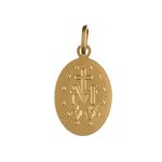Ciondolo Madonna Immacolata in oro giallo, un gioiello di lusso perfetto come idea regalo preziosa (Vista 2)