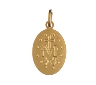 Ciondolo Madonna Immacolata in oro giallo, un gioiello di lusso perfetto come idea regalo preziosa (Vista 2)