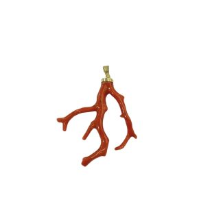 Ciondolo Ramo in Corallo, un gioiello made in italy di Patricia Oro Creations, perfetto per un regalo prezioso.