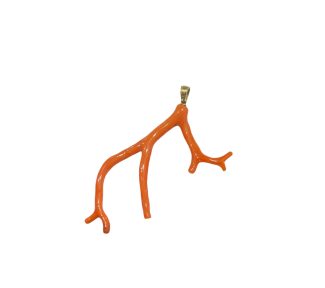 Ciondolo Ramo in Corallo, un gioiello made in italy di Patricia Oro Creations, perfetto per un regalo prezioso.