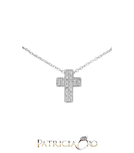 Collana Croce in Oro 750 e Diamanti Davite & Delucchi