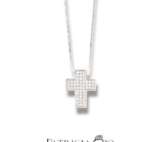Splendida Collana Croce in Oro con Diamanti Davite&Delucchi: un capolavoro di alta gioielleria per un regalo prezioso