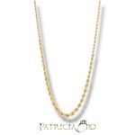 Girocollo a corda in oro 18k, un gioiello di lusso perfetto per un'occasione speciale.