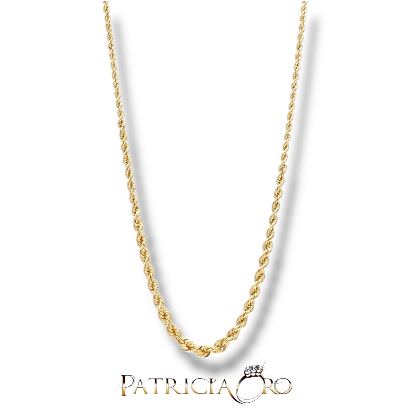 Girocollo a corda in oro 18k, un gioiello di lusso perfetto per un'occasione speciale.