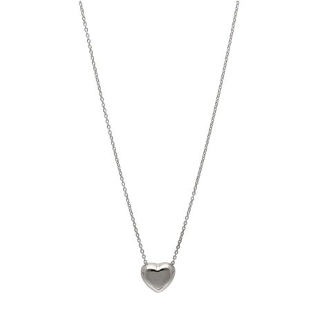 Girocollo Cuore Oro Bianco 750 45 cm
