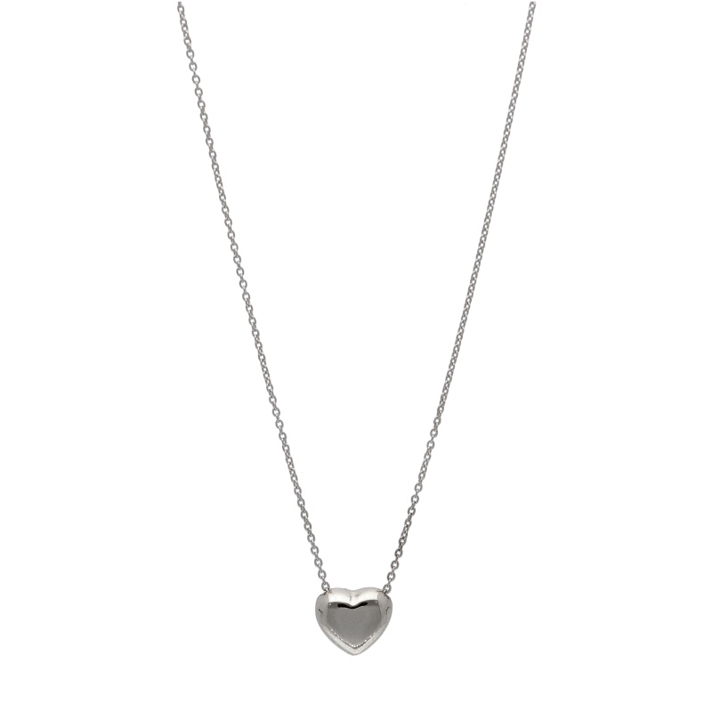 Girocollo Cuore in Oro Bianco 750: un gioiello di lusso perfetto per un'idea regalo preziosa.