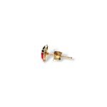 Splendidi orecchini per bambina in oro giallo 18k, un esempio di gioielli made in italy, perfetti per un regalo prezioso. (Vista 2)