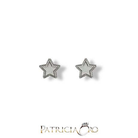 Orecchini Bambina Stella in Oro Bianco 18kt