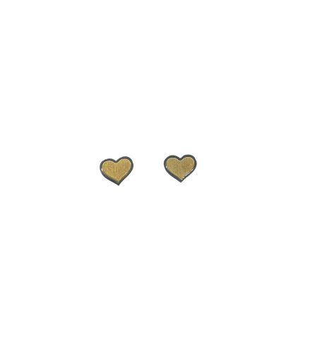 Orecchini Bimba Cuore in Oro Bicolore 750