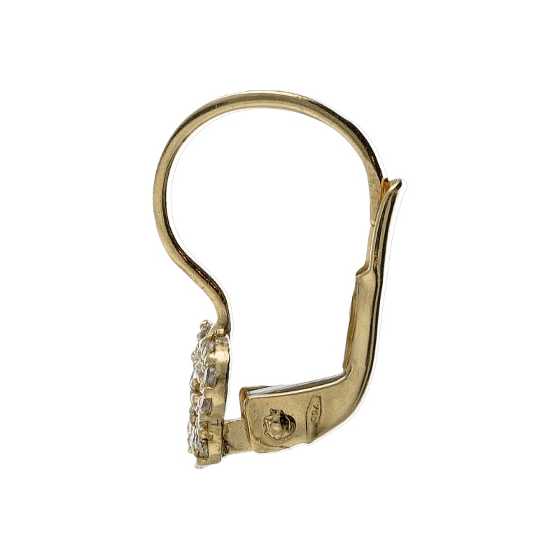 Splendidi orecchini a farfalla per bambina in oro giallo 750, un gioiello di lusso perfetto per un regalo prezioso. (Vista 2)