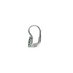 Eleganti orecchini per bimba in oro bianco 750 con zirconi scintillanti, un gioiello di lusso perfetto per un'occasione speciale. (Vista 2)