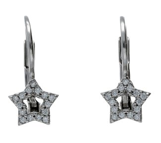 Orecchini Bimba Stella in oro con zirconi: un gioiello di lusso per celebrare momenti speciali.