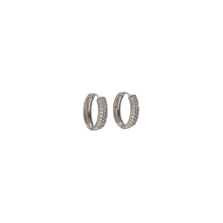 Orecchini Donna Cerchi in Oro Bianco 18k