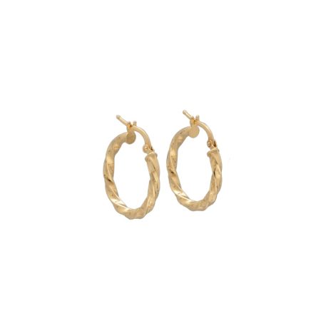 Orecchini Cerchi Torchon Oro 750 Donna
