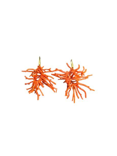 Orecchini Corallo Sciacca Oro 750 Frange Varie