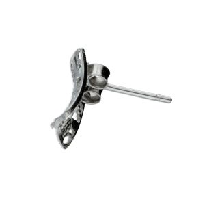 Eleganti orecchini da donna in oro bianco 750, un gioiello di lusso perfetto per un'occasione speciale. (Vista 2)