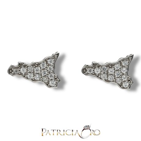 Orecchini Sicilia in Oro Bianco 18kt
