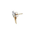 Splendidi orecchini da donna in oro bicolore 750, un gioiello di lusso perfetto per un'occasione speciale. (Vista 2)