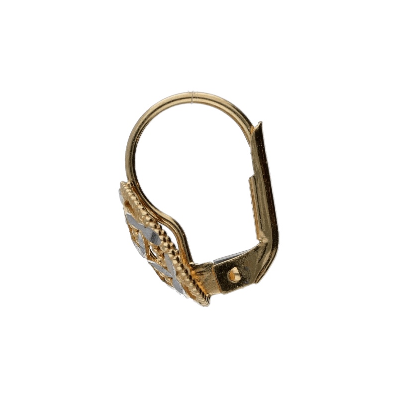 Orecchini Donna in Oro Bicolore 750: un gioiello di lusso per un'eleganza senza tempo. (Vista 2)