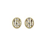 Eleganti Orecchini Donna in Oro Bicolore 750, un gioiello di lusso perfetto per un'occasione speciale.