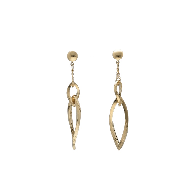 Orecchini pendenti in oro 750, un gioiello di lusso perfetto per un'idea regalo preziosa.