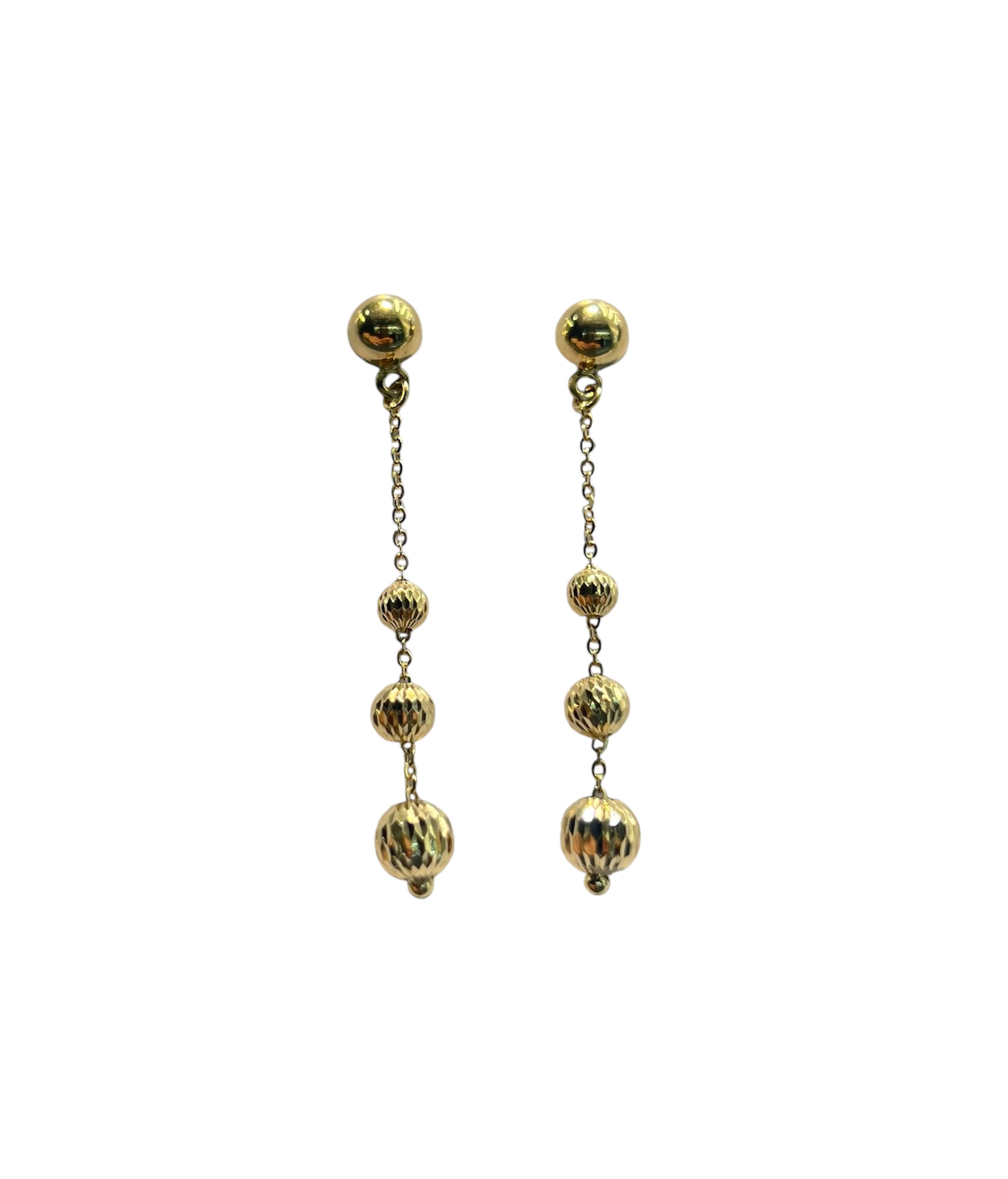 Splendidi orecchini pendenti in oro giallo 750, un gioiello di lusso perfetto per un'occasione speciale.