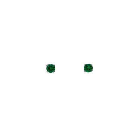 Orecchini Punto Luce Verde Oro 18K a Vite