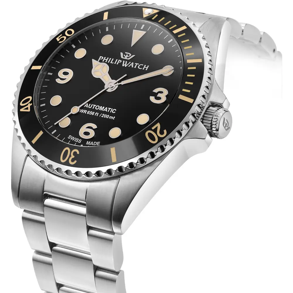 Scopri l'orologio maschile Philip Watch Caribe, un gioiello di lusso che incarna l'eleganza senza tempo. Perfetto per chi cerca un accessorio di alta gioielleria. (Vista 2)