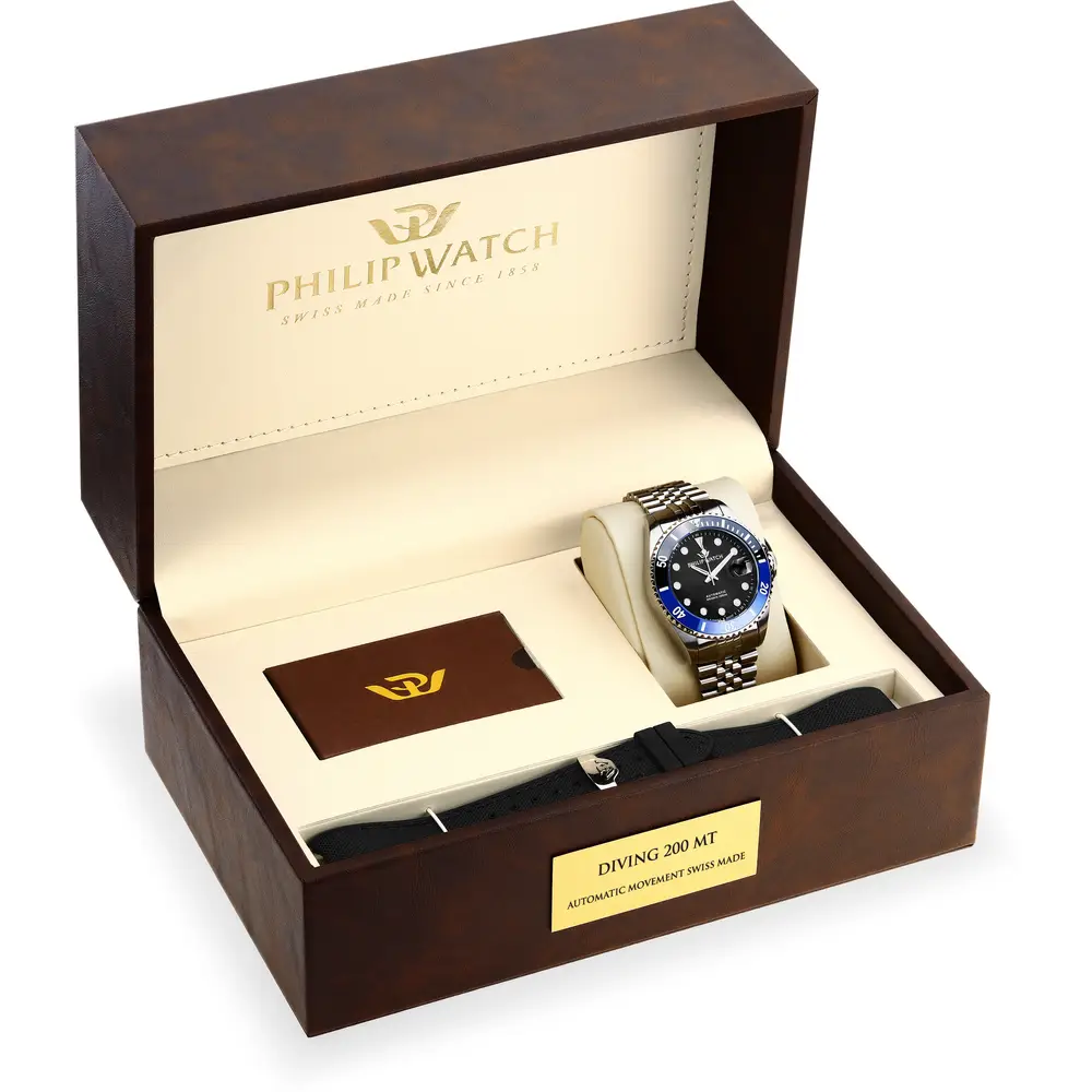 Orologio maschile Philip Watch Caribe, un gioiello di lusso per l'uomo che ama distinguersi. (Vista 5)