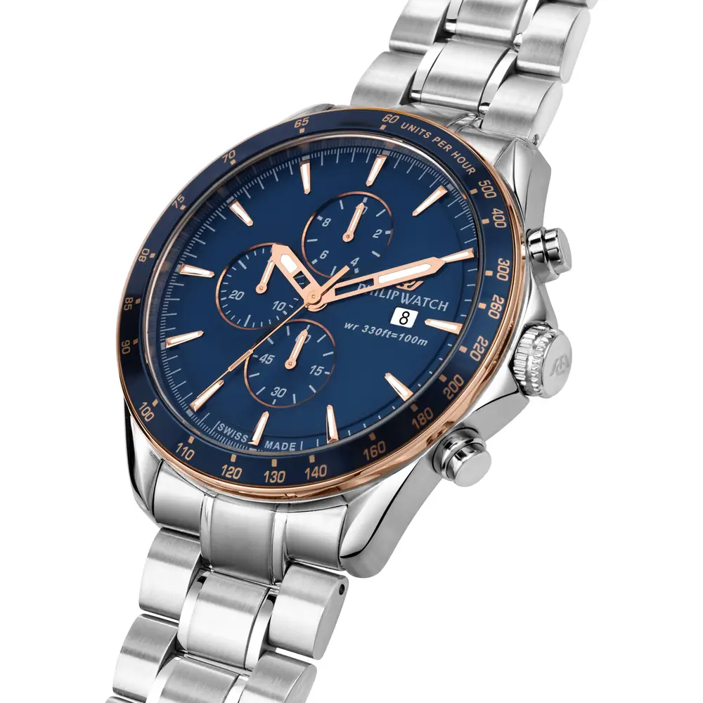 Scopri l'orologio da uomo Philip Watch Blaze, un gioiello di lusso che incarna l'eleganza senza tempo. Perfetto per chi cerca un accessorio di alta gioielleria. (Vista 4)