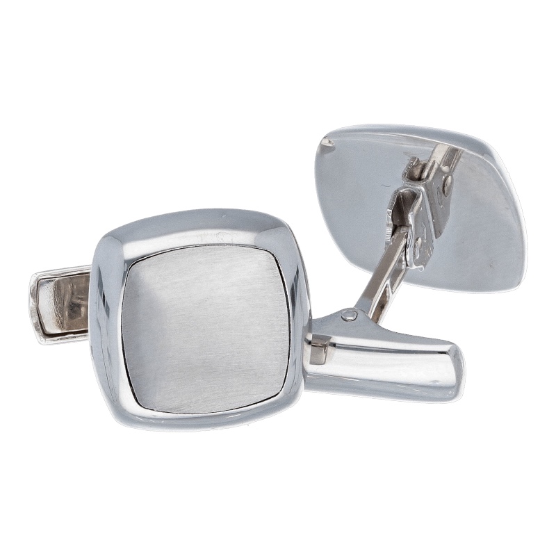 Eleganti polsini in oro bianco 750, un gioiello di lusso perfetto per un'occasione speciale.
