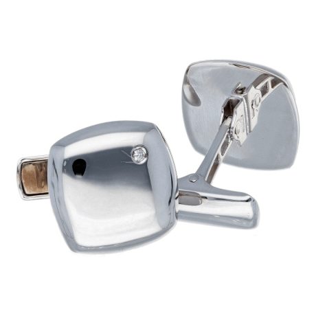 Gemelli in Oro Bianco 750 con Diamanti