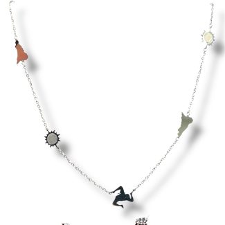 Sicily Necklace in 18kt White Gold