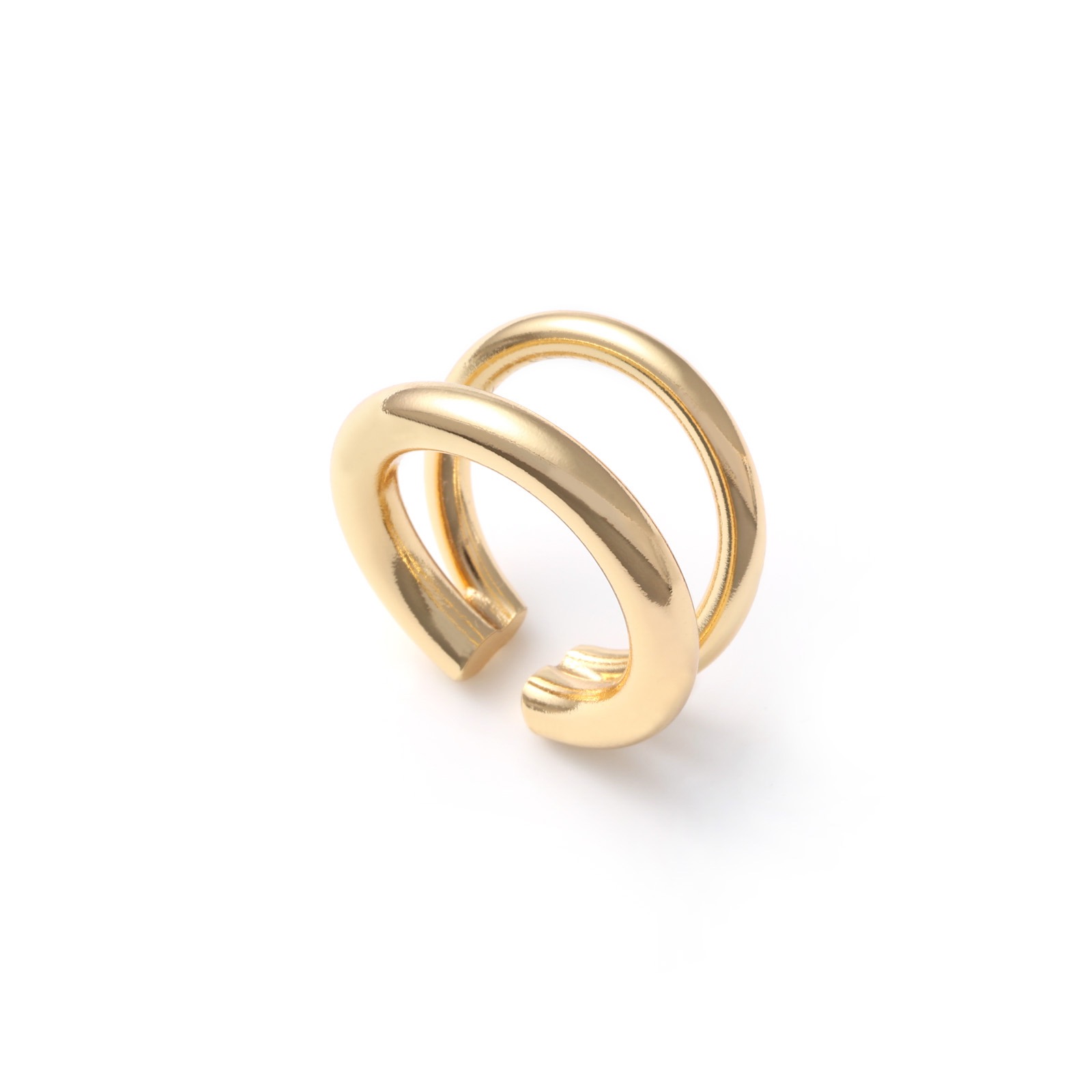 L'anello UnoAerre dorato, un gioiello di lusso che incarna l'eleganza e la raffinatezza dell'oreficeria italiana.