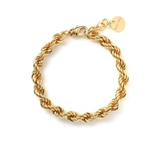 Bracciale Corda UnoAerre Dorato: un gioiello di lusso per un'eleganza senza tempo.