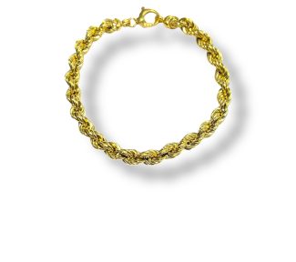 Bracciale da donna a corda in oro, un gioiello di lusso perfetto per un'idea regalo preziosa.