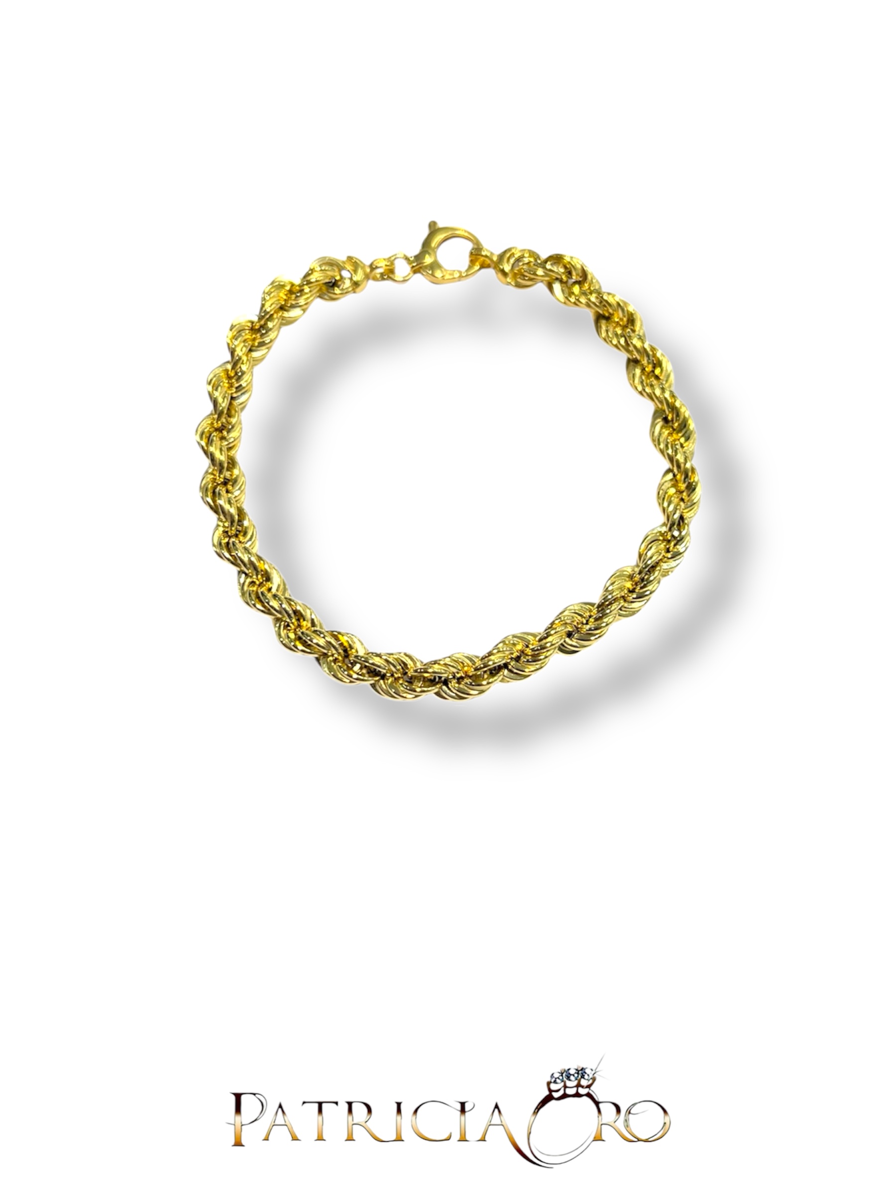 Bracciale Donna a Corda in Oro 18k - Design Elegante e Raffinato | Gioielleria Patricia Oro Bracciale da donna a corda in oro, un gioiello di lusso perfetto per un'idea regalo preziosa.