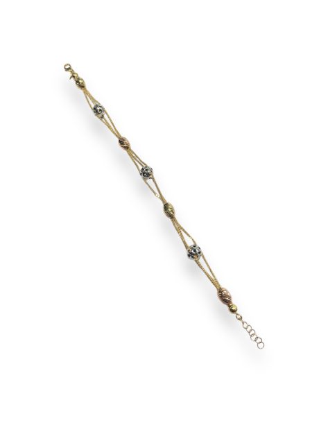 Bracciale Donna in Oro 750 Tre Colori
