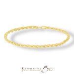 Bracciale in oro da donna a corda, un gioiello di lusso perfetto per un'idea regalo preziosa.