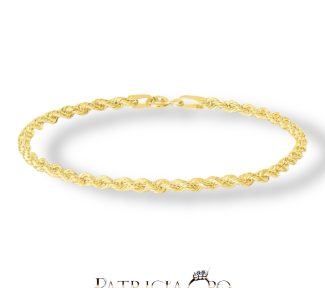 Bracciale in oro da donna a corda, un gioiello di lusso perfetto per un'idea regalo preziosa.
