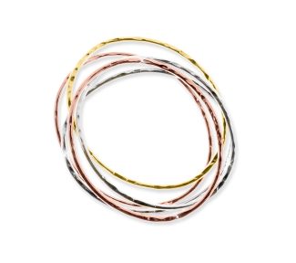 Bracciale UnoAerre in bronzo tricolore: un gioiello di lusso per un'eleganza senza tempo.
